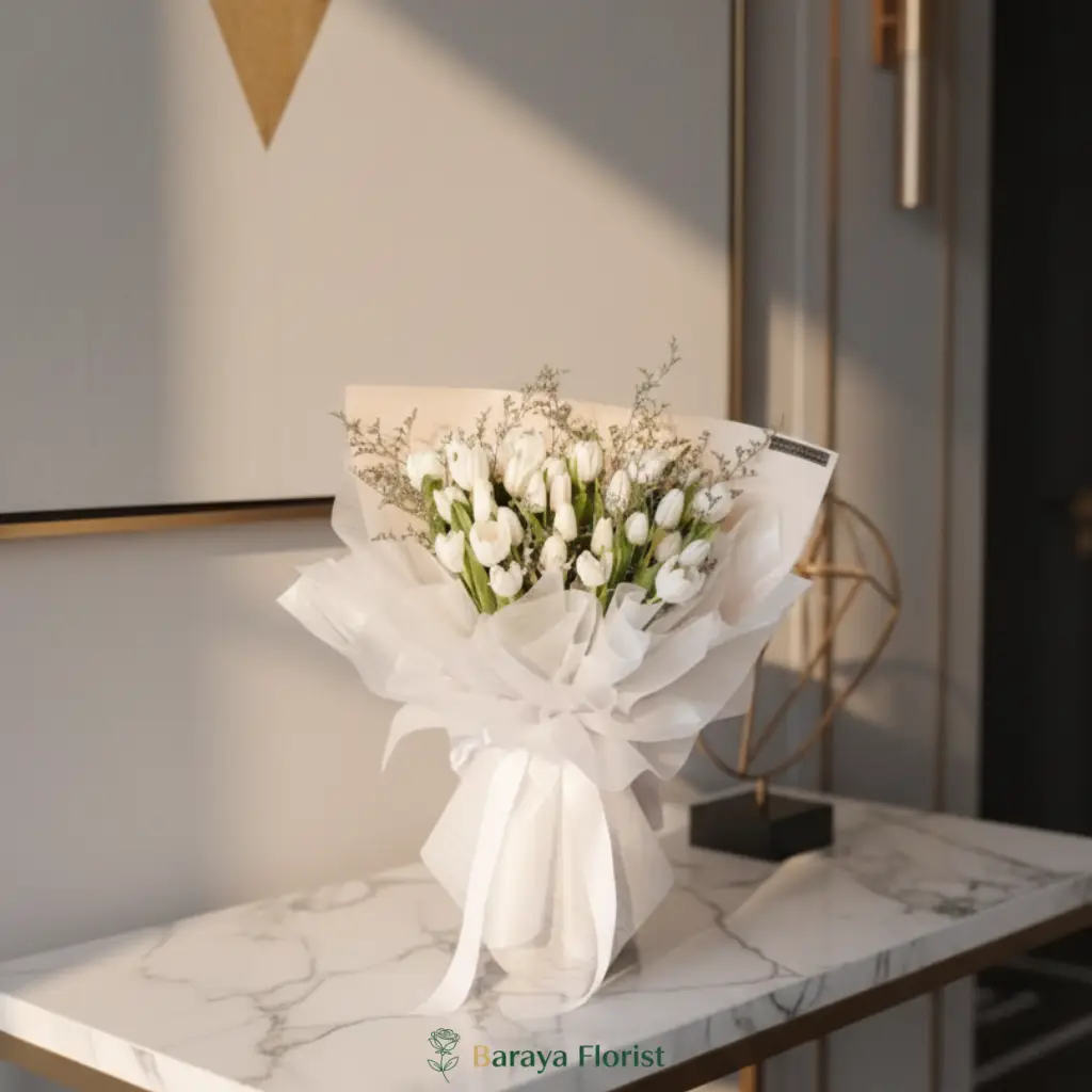bunga hand bouquet tulip