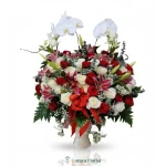 bunga meja mawar anggrek elegan untuk kantor dan rapat