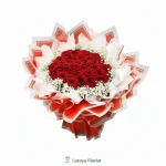hand bouquet mawar merah baby breath wedding
