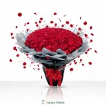 hand bouquet mawar merah besar mewah untuk anniversary lamaran pernikahan