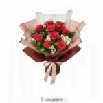 hand bouquet mawar merah rustic elegan
