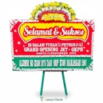 papan bunga selamat sukses merah kuning hijau